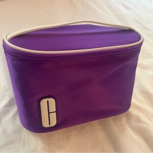 NWT Clinique Purple and White Cosmetic Bag
